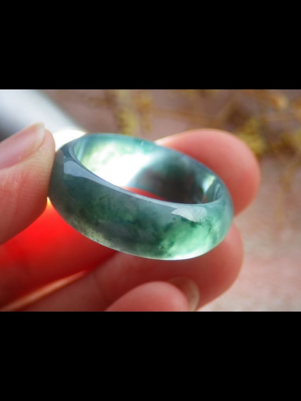 Certificate Jadeite Jewelry Jade luck Green Ring Size 10.5